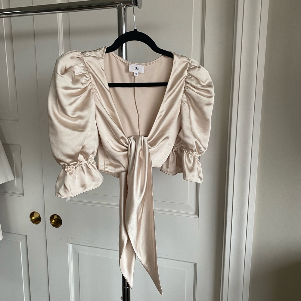 LPA tie blouse